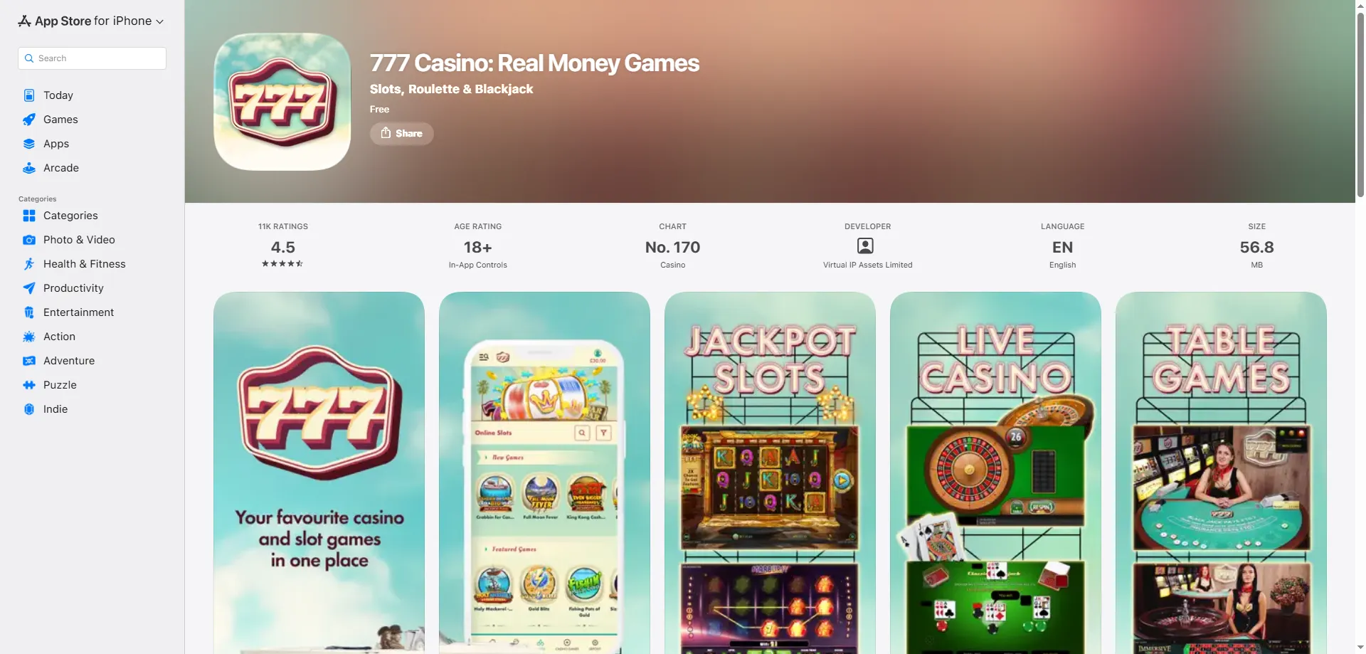 777 Casino online slots — Gates of Olympus and top titles available