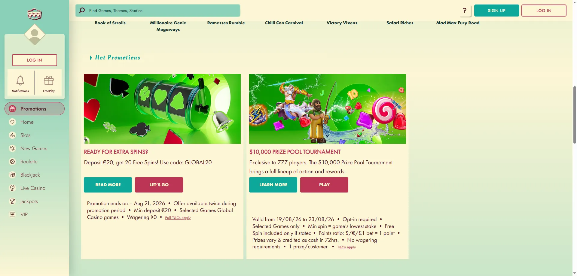 777 Casino welcome bonus up to INR 18,000 with free spins offer